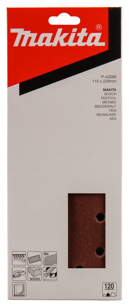 Schuurvel 115x229mm A120 velcro