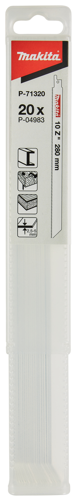 Reciprozaagblad Staal 260mm