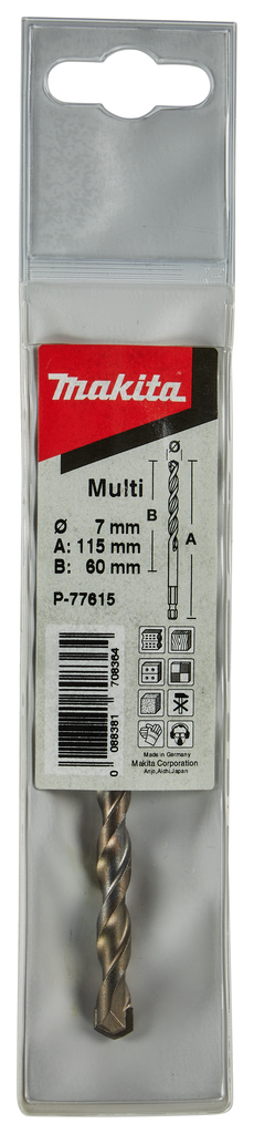 Multiboor 7,0x115x60mm 1/4"