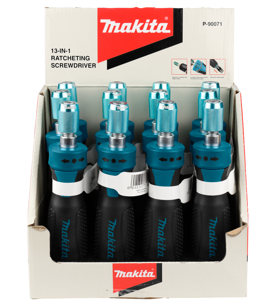 Ratelschroevendraaierset (Display 12 stuks)