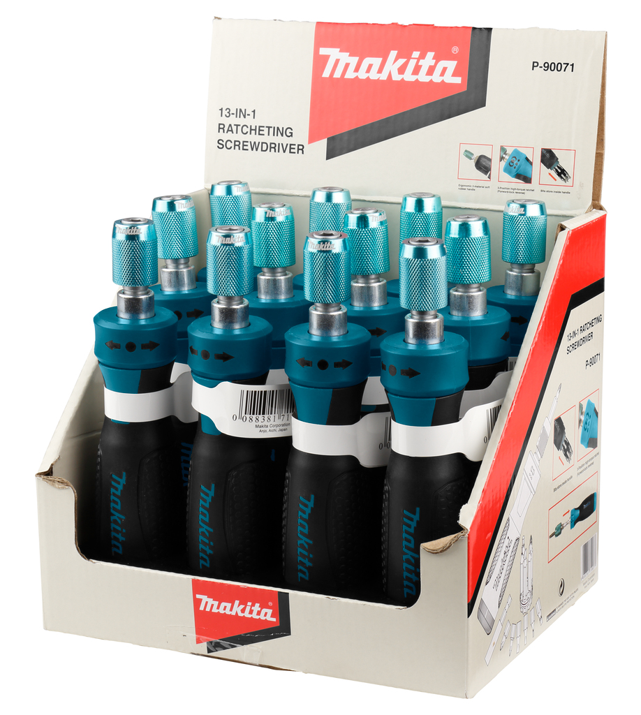 Ratelschroevendraaierset (Display 12 stuks)