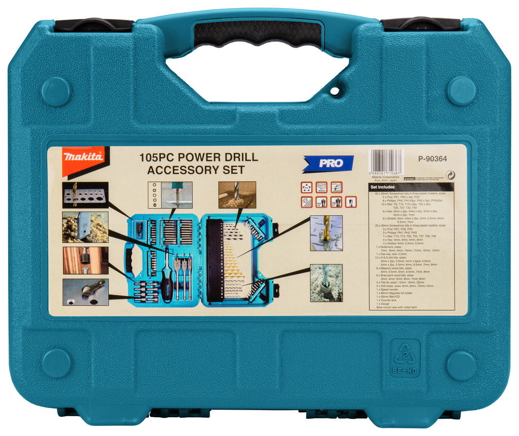 Boor-/schroefbitset 105-delig