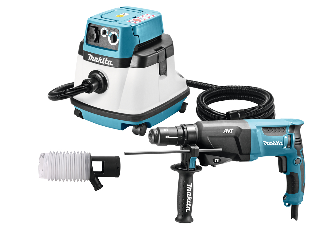 Populaire combiset met combihamer en compacte stofzuiger