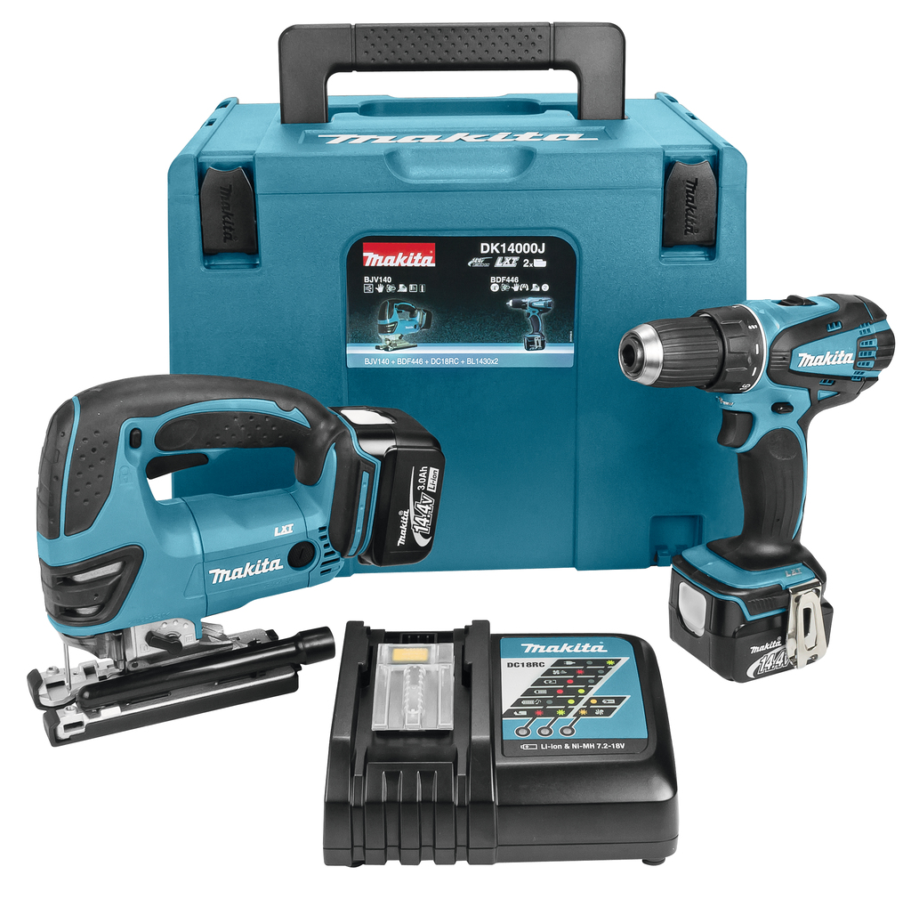 14,4 V Combiset voor boren, schroeven en zagen