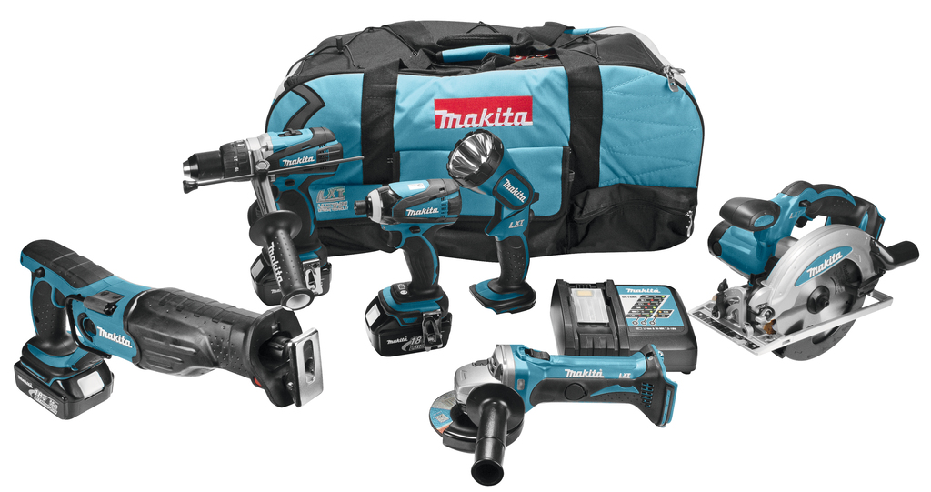 18 V Combiset boren, schroeven, slijpen en zagen