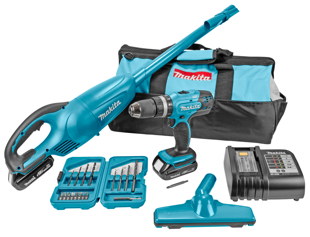 18 V Combiset voor boren, schroeven en stof afzuigen