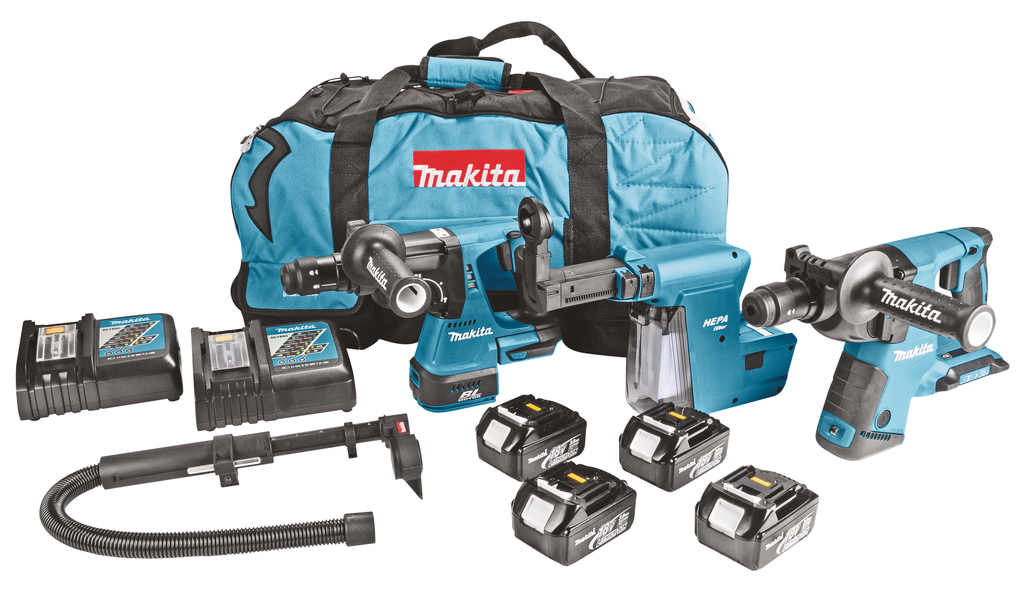 18 V Combiset voor gecertificeerd stofvrij boren