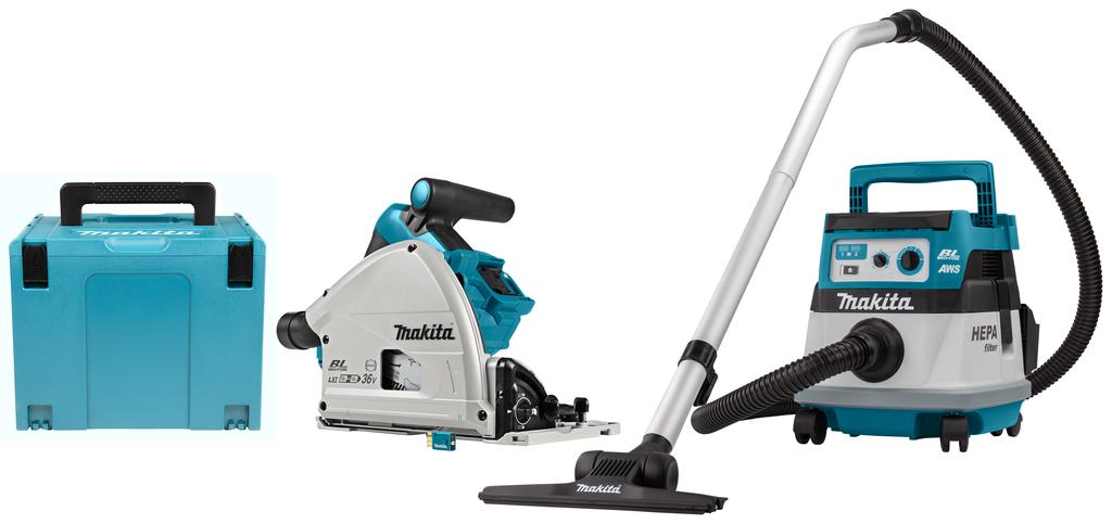 2x18 V AWS Combiset voor (inval)zagen en stofzuigen