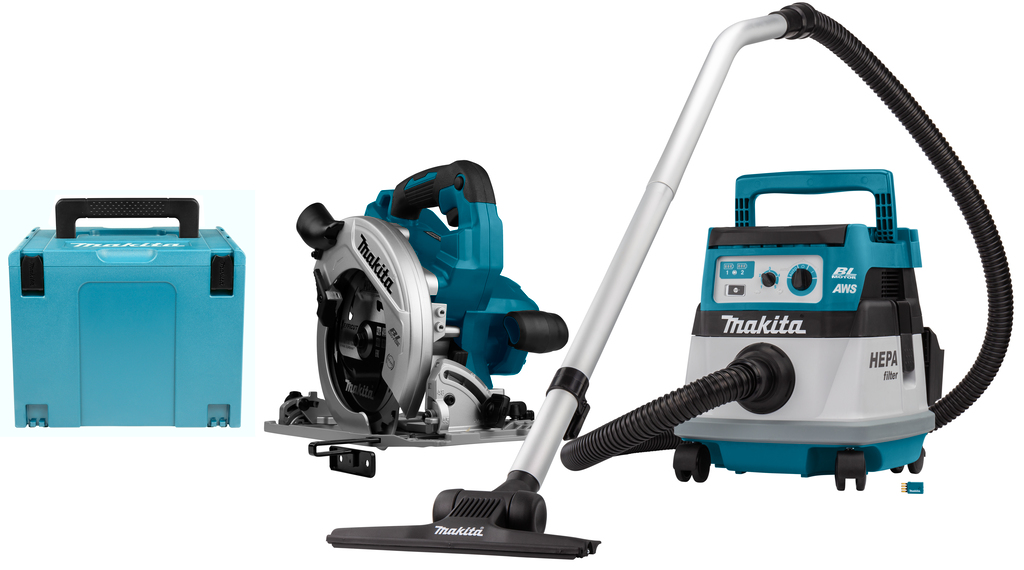 2x18 V AWS Combiset voor zagen (190mm) en stofzuigen