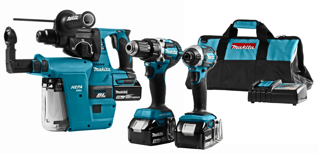 18 V Combiset voor (slag)schroeven en boren in hout en beton