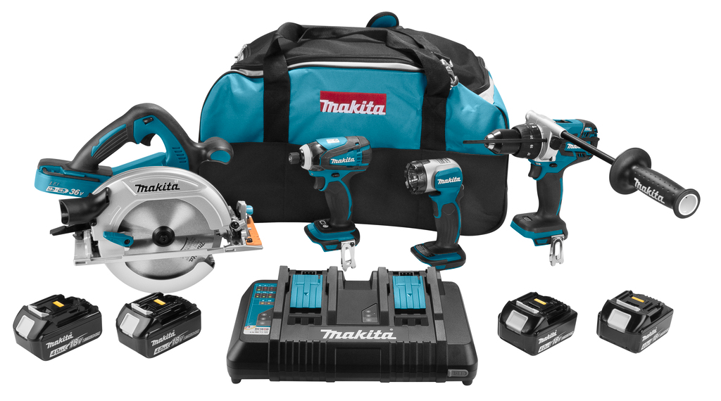 18 V Combiset voor divers zaag-, boor- en (slag)schroefwerk