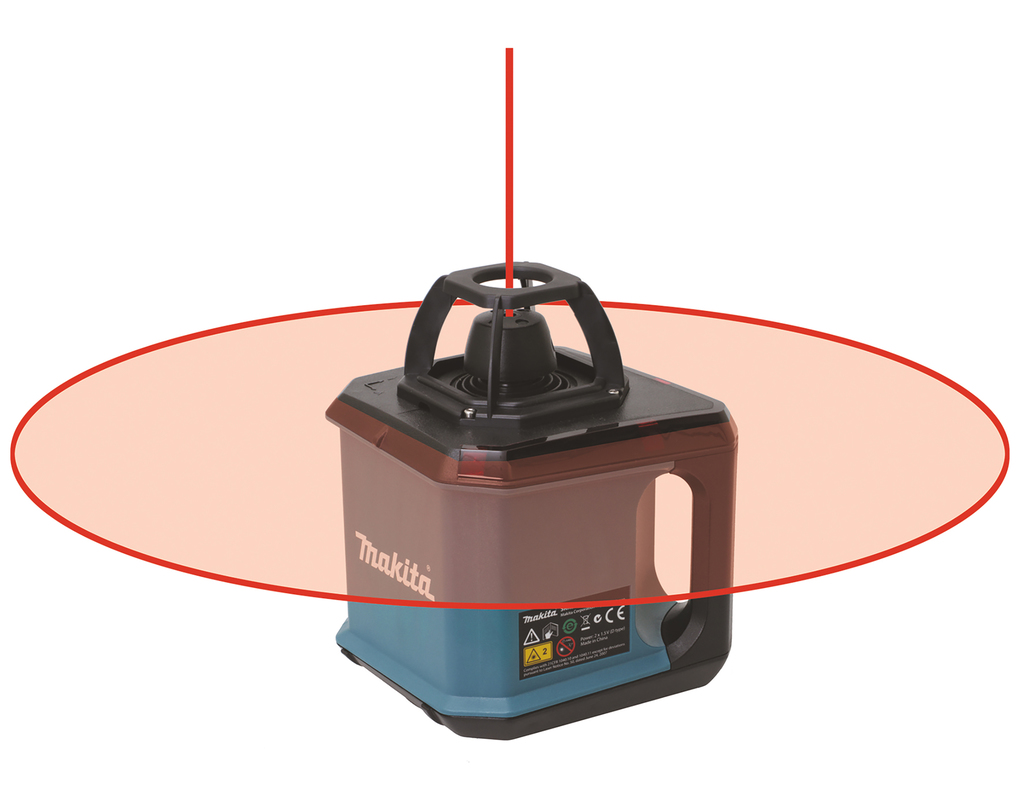 Rotatie laser rood 200 m.