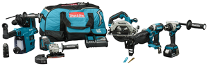 LXT 18 V Combiset voor (slag)schroeven, (klop)boren, slijpen en zagen en met multitool